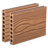 G21 kültéri burkolólap 2,5 x 14,8 x 30 cm, Light Wood kerek lyukakkal, WPC - Image 3