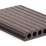 G21 padlóburkolat 2,5 x 14,8 x 400 cm, Dark Wood kerek lyukakkal, WPC - Image 2