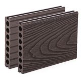 G21 padlóburkolat 2,5 x 14,8 x 400 cm, Dark Wood kerek lyukakkal, WPC - Image 3