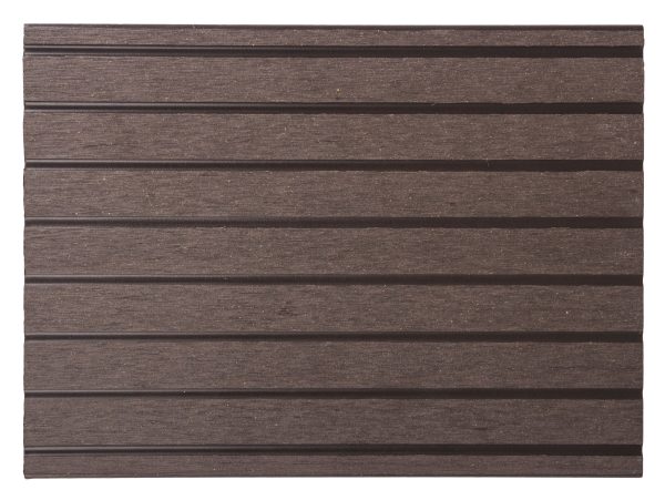 G21 padlóburkolat 2,5 x 14,8 x 400 cm, Dark Wood kerek lyukakkal, WPC - Image 5