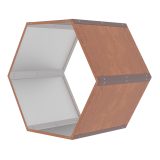 Tüzifa tároló G21 HEX 53 - 92 x 60 cm, barna - Image 3