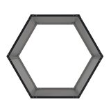 Tüzifatároló G21 HEX 53 - 92 x 60 cm, antracit - Image 2