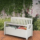 Keter Patio Bench kerti pad, fehér - Image 3