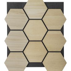 Akusztikus panel G21 81,5x66,5x2,1 cm méhsejt alakú, natúr tölgyfa