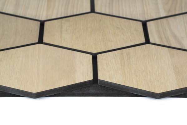 Akusztikus panel G21 81,5x66,5x2,1 cm méhsejt alakú, natúr tölgyfa - Image 5