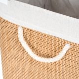 G21 bambusz szennyeskosár,150 l kapacitású, fehér betéttel, elválasztó elemekkel - Image 7