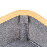Tárolódoboz G21 30 x 15 x 15 cm, bambusz fedéllel, szürke - Image 8