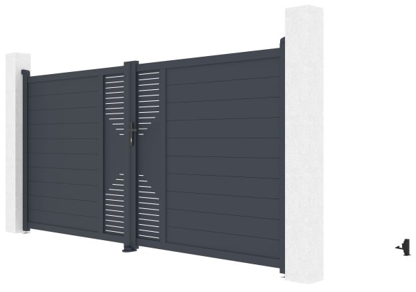 G21 Marion 350x173 cm kétszárnyú kapu, antracit - Image 2
