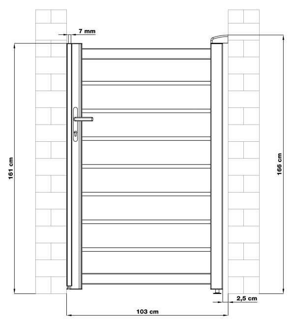 G21 Reno kiskapu 100x158 cm jobb, antracit - Image 9