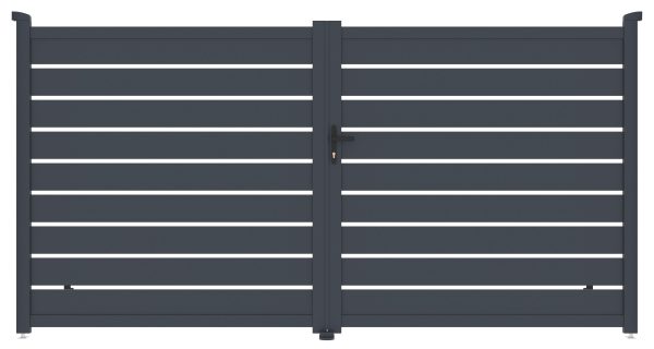 Kapu G21 Reno 350x176 cm kétszárnyú, antracit színű
