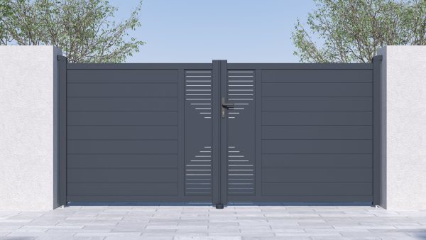 Kapu G21 Marion 350x158 cm kétszárnyú, antracit színű - Image 5