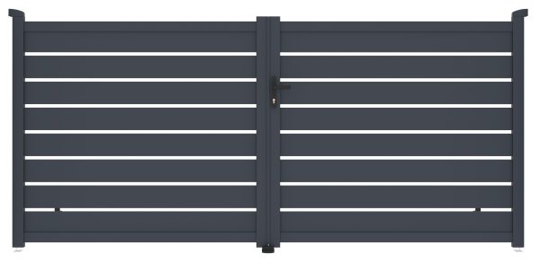 Kapu G21 Reno 350x158 cm kétszárnyú, antracit színű