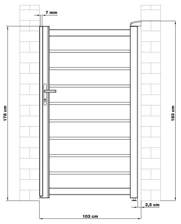Kapu G21 Reno 100x176 cm jobb, antracit - Image 9