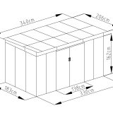 Kerti ház G21 GRAH 700 - 340 x 206 cm, metál szürke - Image 6