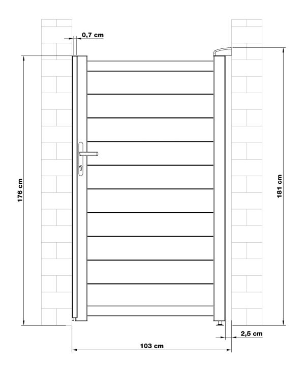G21 Orlando kapu, 100×173 cm, jobbos kivitel, antracit színben - Image 9