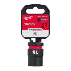 Milwaukee 1/2' Dugókulcsbetét hatlapú, gépi, rövid 15 mm - 1 db
