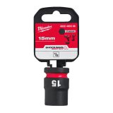 Milwaukee 1/2' Dugókulcsbetét hatlapú, gépi, rövid 15 mm - 1 db