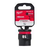 Milwaukee 1/2' Dugókulcsbetét hatlapú, gépi, rövid 18 mm - 1 db