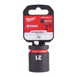 Milwaukee 1/2' Dugókulcsbetét hatlapú, gépi, rövid 21 mm - 1 db
