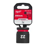 Milwaukee 1/2' Dugókulcsbetét hatlapú, gépi, rövid 22 mm - 1 db