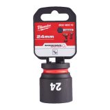 Milwaukee 1/2' Dugókulcsbetét hatlapú, gépi, rövid 24 mm - 1 db