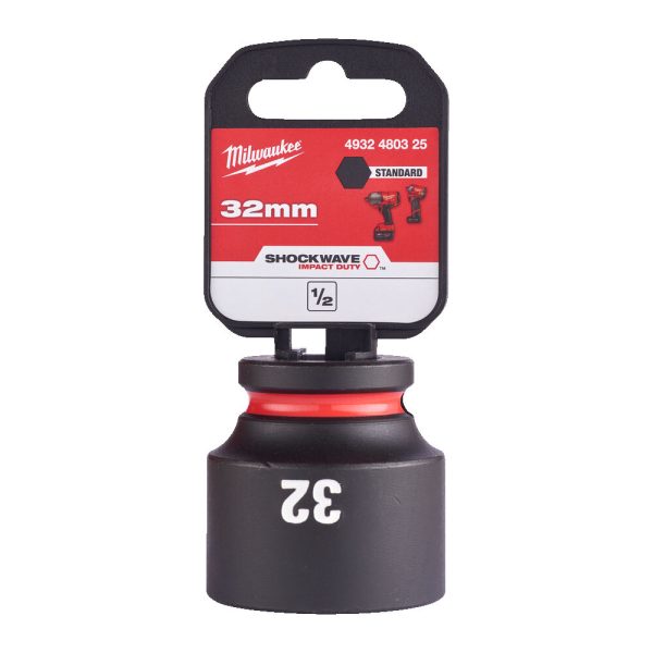 Milwaukee 1/2' Dugókulcsbetét hatlapú, gépi, rövid 32 mm - 1 db