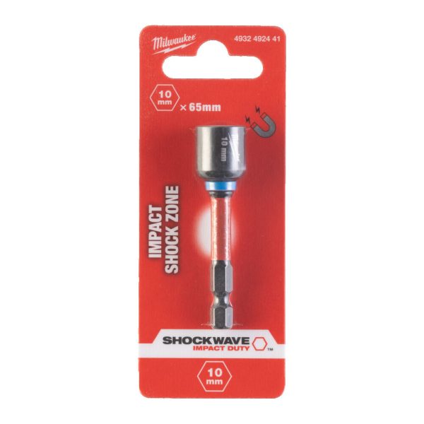 Milwaukee 1/4' HEX Befogású, Mágneses Gépi Dugókulcs 10 x 65 mm  mm - 1 db - Image 2