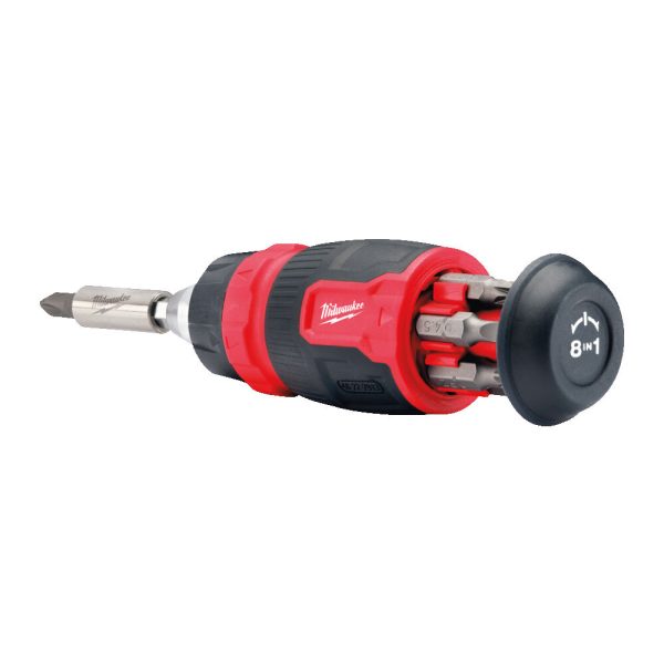 Milwaukee 8 in 1 Cmp. Ratch. Multi-Bit Screwdriver - Image 3