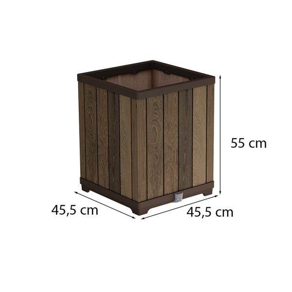 Deco szögletes magasított műanyag virágláda 74 L - Image 3