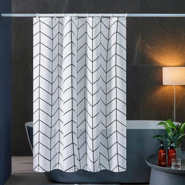 Zuhanyfüggöny - SQUARE - Impregnált textil - 180 x 200 cm - Image 2
