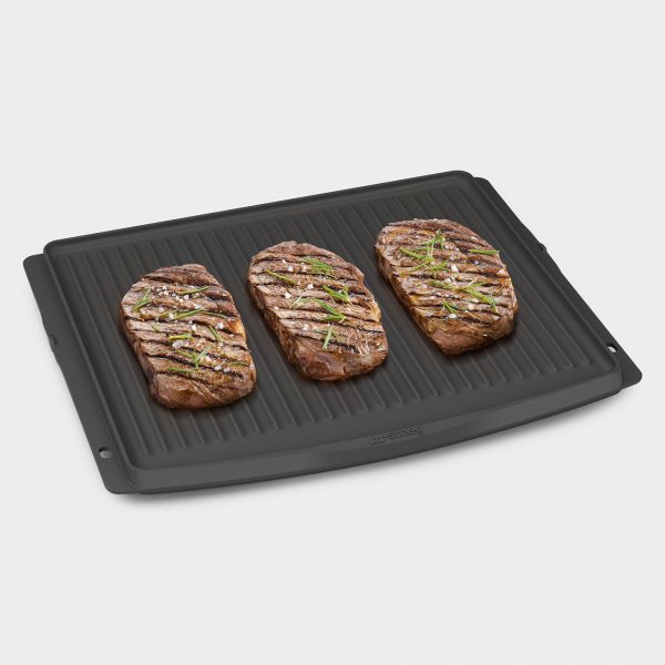 SMEG GRILL LAP, 60 cm sütőhöz, dupla oldali teflon bevonattal, sima és grill oldal - BBQ - Image 2