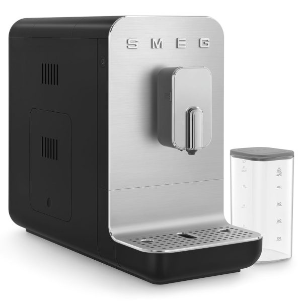 SMEG AUTOMATA KÁVÉFŐZŐ, retro, tejhabosító funkció, cappuccino/latte macchiato funkció, matt fekete - BCC13BLMEU - Image 4