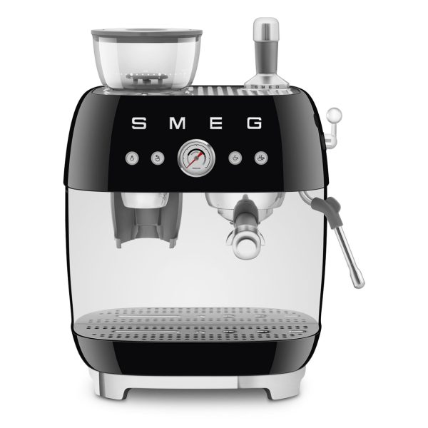 SMEG ŐRLŐVEL KOMBINÁLT ESPRESSO KÁVÉFŐZŐ, matt fekete - EGF03BLMEU