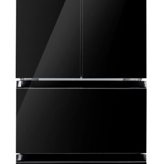 EVIDO LUNA 320B szabadonálló hűtő és fagyasztó, francia ajtó, 63,5x185,5 cm, 320 l, E energiaosztály, fekete üveg - RFF320B-1