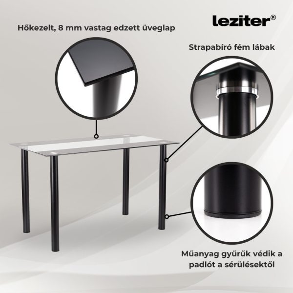 Denton 6+1 étkező garnitúra fehér-szürke - Image 5
