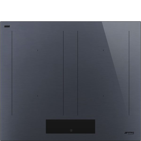 SMEG INDUKCIÓS FŐZŐLAP, Linea design, 60 cm, 4 főzőzóna, 2 MultiZone híd zóna, neptune szürke üveg - SIM1644DG - Image 2