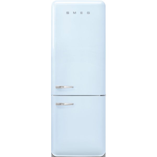 SMEG KOMBINÁLT HŰTŐ ÉS FAGYASZTÓ, retro, 70,6x205 cm, jobb oldali pántok,  világoskék - FAB38RPB6