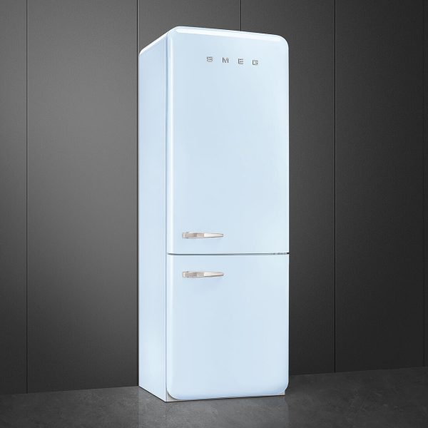SMEG KOMBINÁLT HŰTŐ ÉS FAGYASZTÓ, retro, 70,6x205 cm, jobb oldali pántok,  világoskék - FAB38RPB6 - Image 2