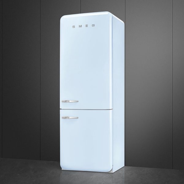 SMEG KOMBINÁLT HŰTŐ ÉS FAGYASZTÓ, retro, 70,6x205 cm, jobb oldali pántok,  világoskék - FAB38RPB6 - Image 3
