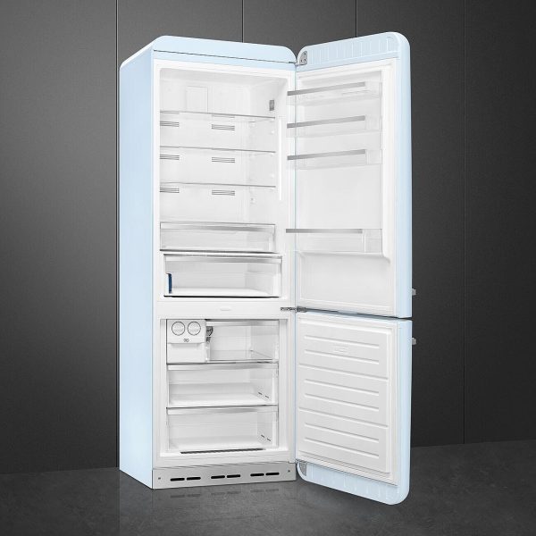 SMEG KOMBINÁLT HŰTŐ ÉS FAGYASZTÓ, retro, 70,6x205 cm, jobb oldali pántok,  világoskék - FAB38RPB6 - Image 4
