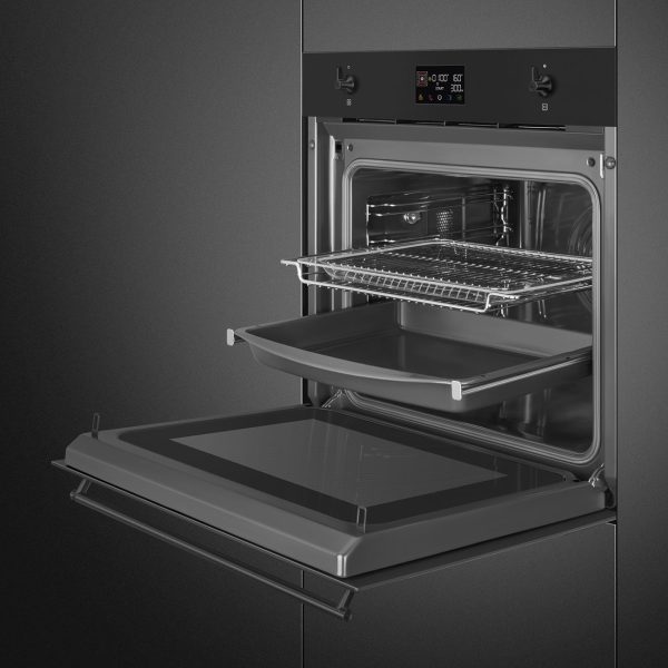 SMEG KOMBINÁLT MIKROHULLÁMÚ SÜTŐ, Classica design, Galileo, 60 cm, ES LCD, matt fekete - SO6302M2N - Image 7