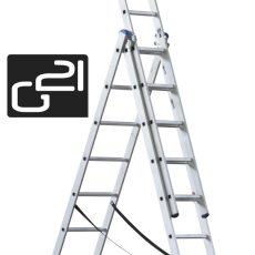 G21 háromrészes létra 5,9m, 3x9 létrafok - 2. osztály