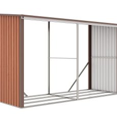 Prístrešok na drevo G21 WOH 682 - 302 x 119 cm, hnedý - poškodený obal