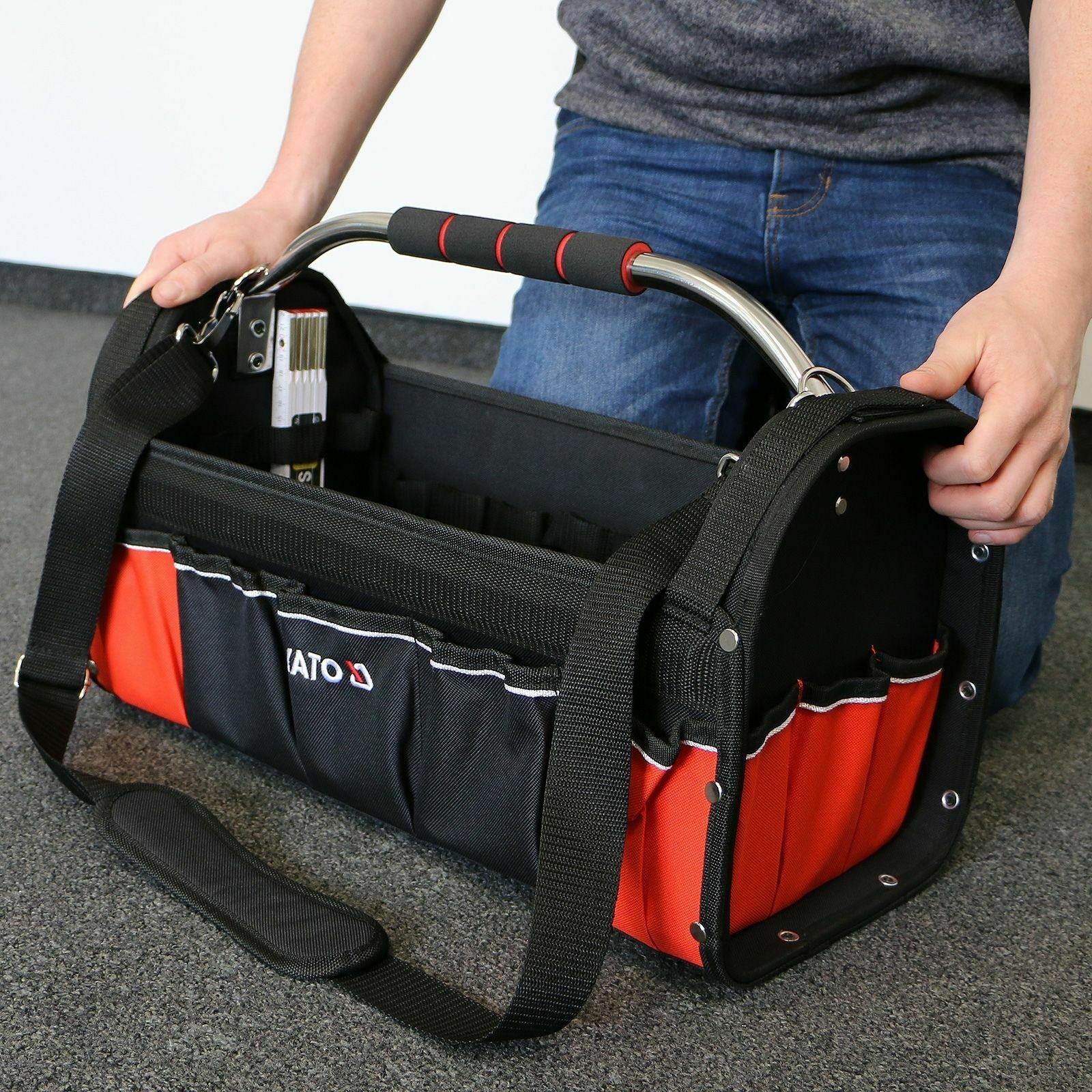 YATO Csővázas szerszámtáska 56cm 11 zsebes - YT-74373