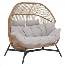 HOLAND rattan dupla kosárfotel bézs - 5905610255527