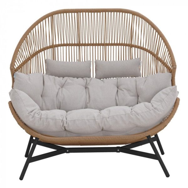 HOLAND rattan dupla kosárfotel bézs - 5905610255527 - Image 2