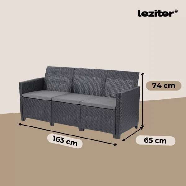 Keter Claire X 9 személyes sarokgarnitúra párnatartós asztallal grafit - 253410_250829_2_252980-3 - Image 4