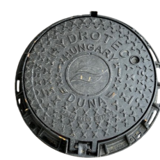 Duna 600 mm-es kerek közúti aknafedlap D-400