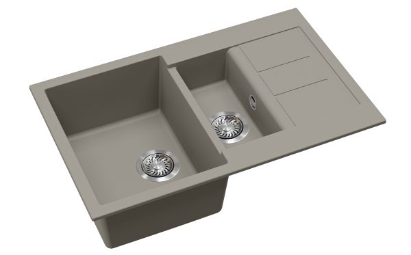 EVIDO Cubo 6S compact gránit mosogató 800x500 platina - Image 2