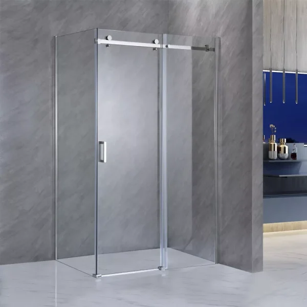 Bold-in 80x100 cm aszimmetrikus szögletes zuhanykabin zuhanytálca nélkül - LB80100 - Image 9